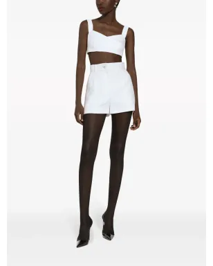 Dolce & Gabbana DG ジャカード クロップドトップ - ホワイト - サムネイル3