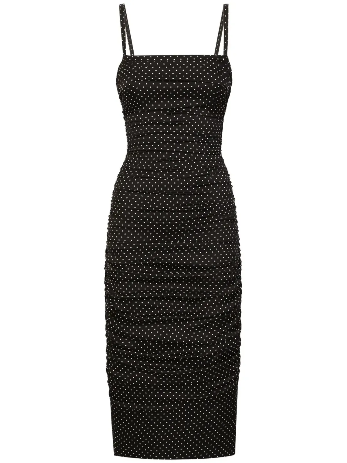 Dolce & Gabbana ポルカドット柄ミディドレス ブラック - 画像1