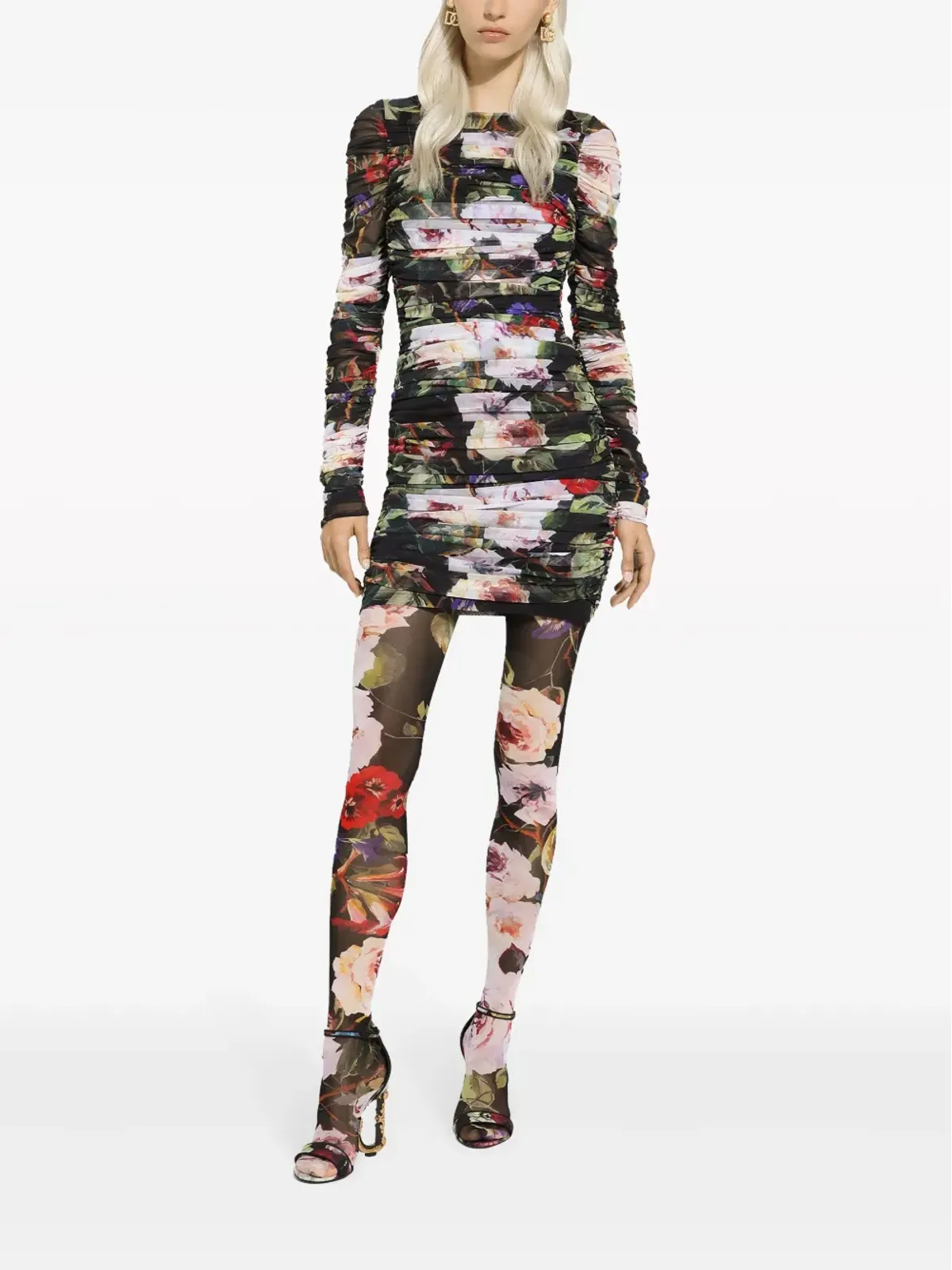 Dolce & Gabbana フローラルプリント ショートドレス - 画像3