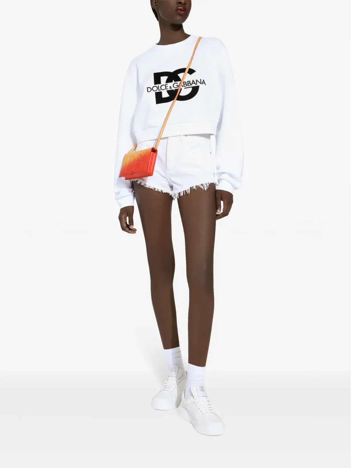 Dolce & Gabbana ロゴプリント コットンブレンド スウェットシャツ - ホワイト - 画像2