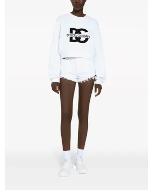 Dolce & Gabbana ロゴプリント コットンブレンド スウェットシャツ - ホワイト - サムネイル3