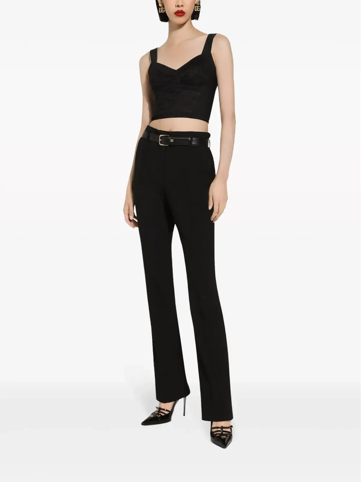 Dolce & Gabbana スリムフィット テーラードパンツ（ブラック） - 画像3