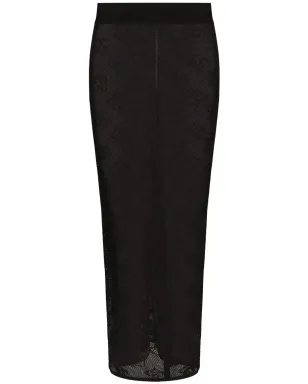 Dolce & Gabbana DGジャカード ミディスカート - ブラック - サムネイル5