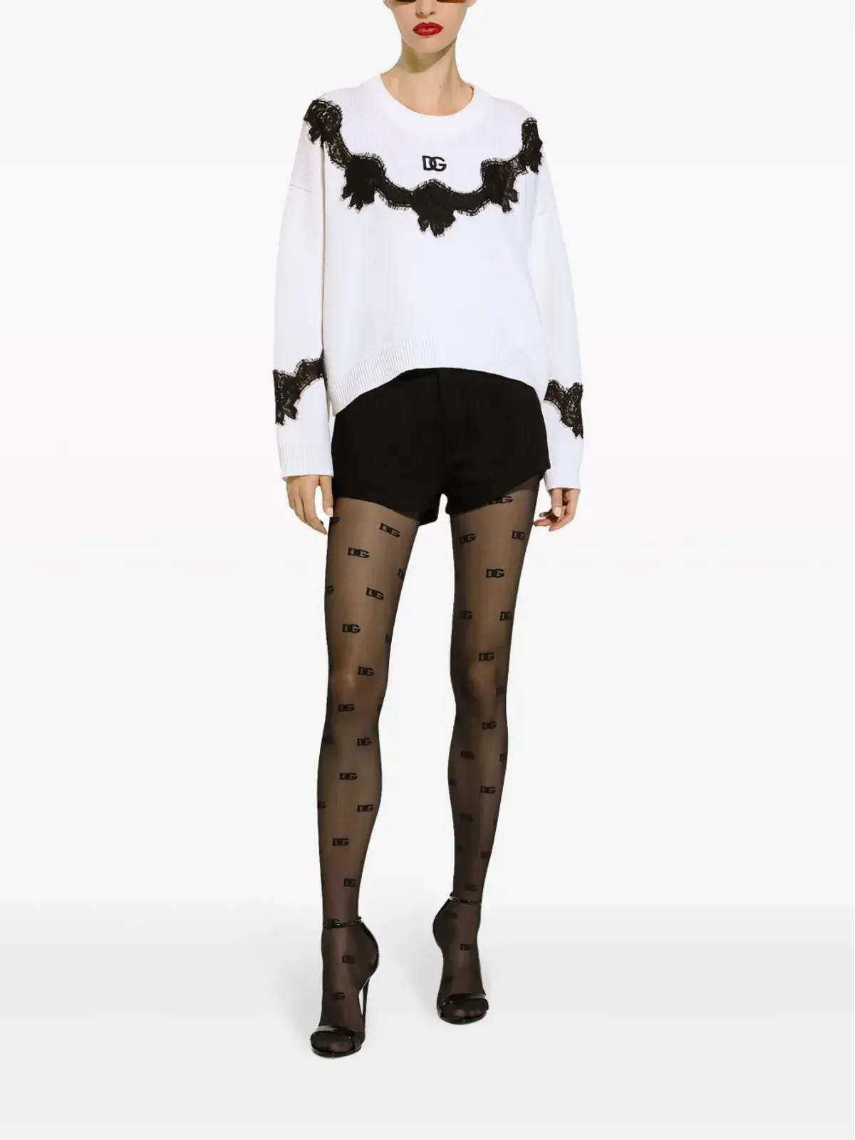 ビンテージ Dolce & Gabbana DNAレースインサート ジャンパー - 画像3