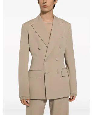 Dolce & Gabbana フローラルアップリケ ダブルブレストスーツ - Neutrals - サムネイル5
