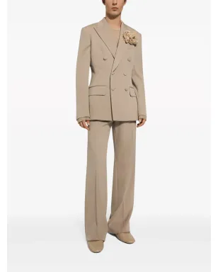 Dolce & Gabbana フローラルアップリケ ダブルブレストスーツ - Neutrals - サムネイル2
