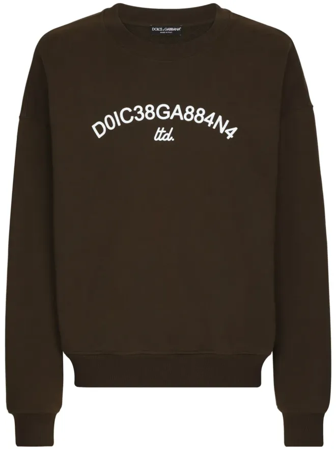 Dolce & Gabbana Dolce & Gabbana ロゴプリント コットン スウェットシャツ - ブラウンの商品画像