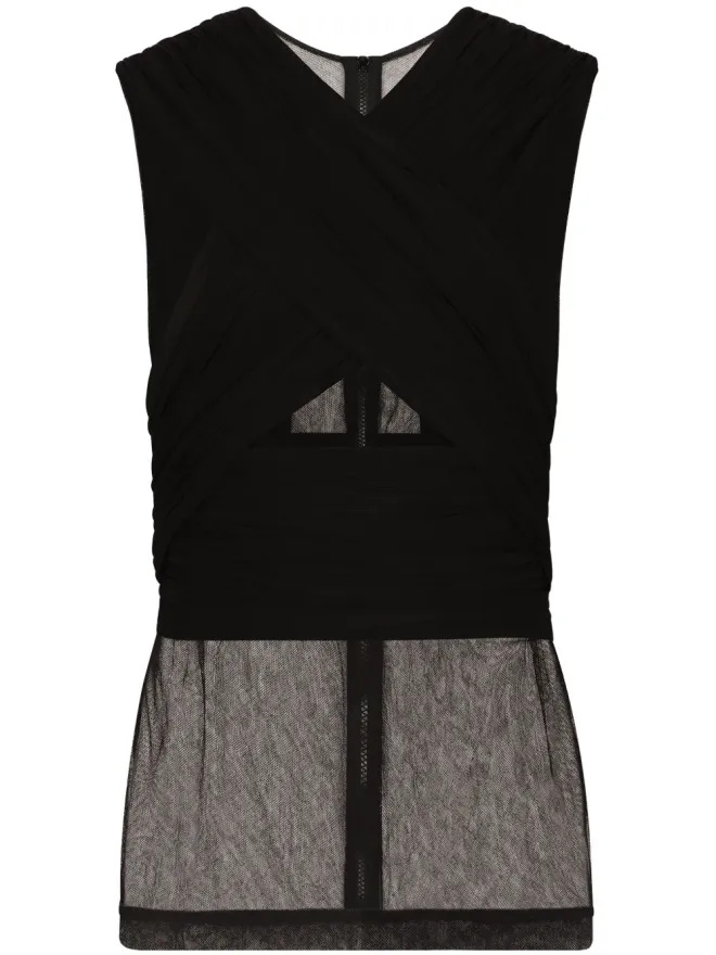 Dolce & Gabbana Dolce & Gabbana パネルドタンクトップ - ブラックの商品画像