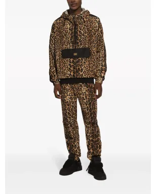 Dolce & Gabbana レオパード柄フード付きジャケット ブラウン - サムネイル2