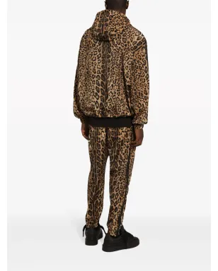 Dolce & Gabbana レオパード柄フード付きジャケット ブラウン - サムネイル3