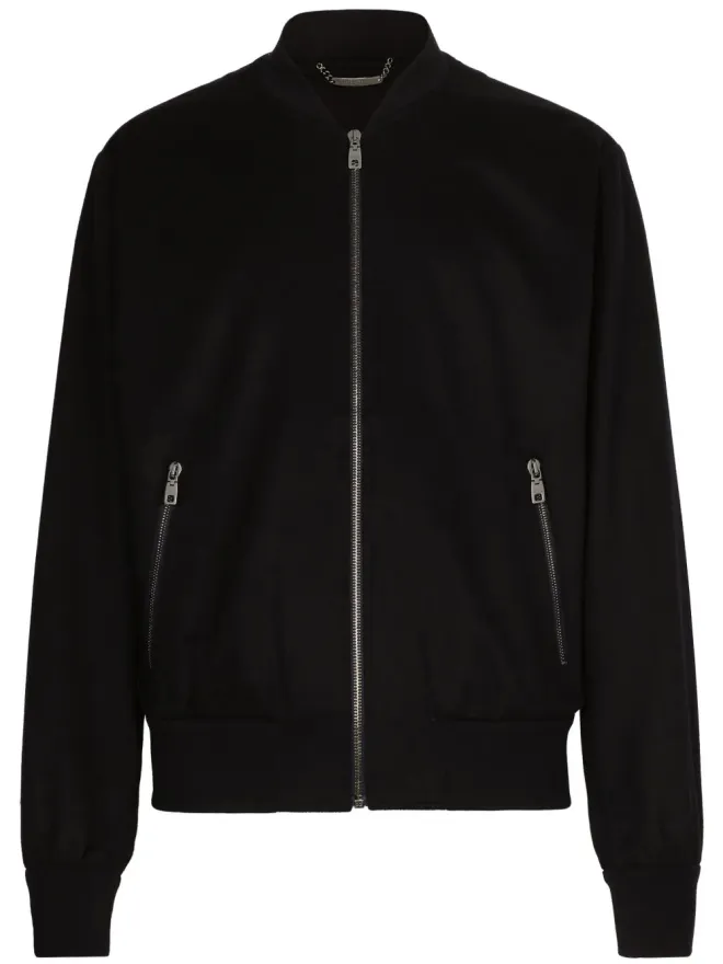 Dolce & Gabbana Dolce & Gabbana ジップアップ カシミア ボンバー ジャケット ブルーの商品画像