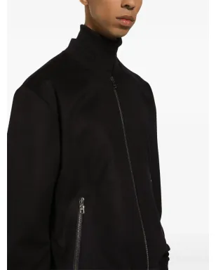 Dolce & Gabbana ジップアップ カシミア ボンバー ジャケット ブルー - サムネイル5