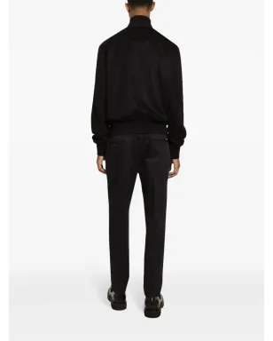 Dolce & Gabbana ジップアップ カシミア ボンバー ジャケット ブルー - サムネイル4