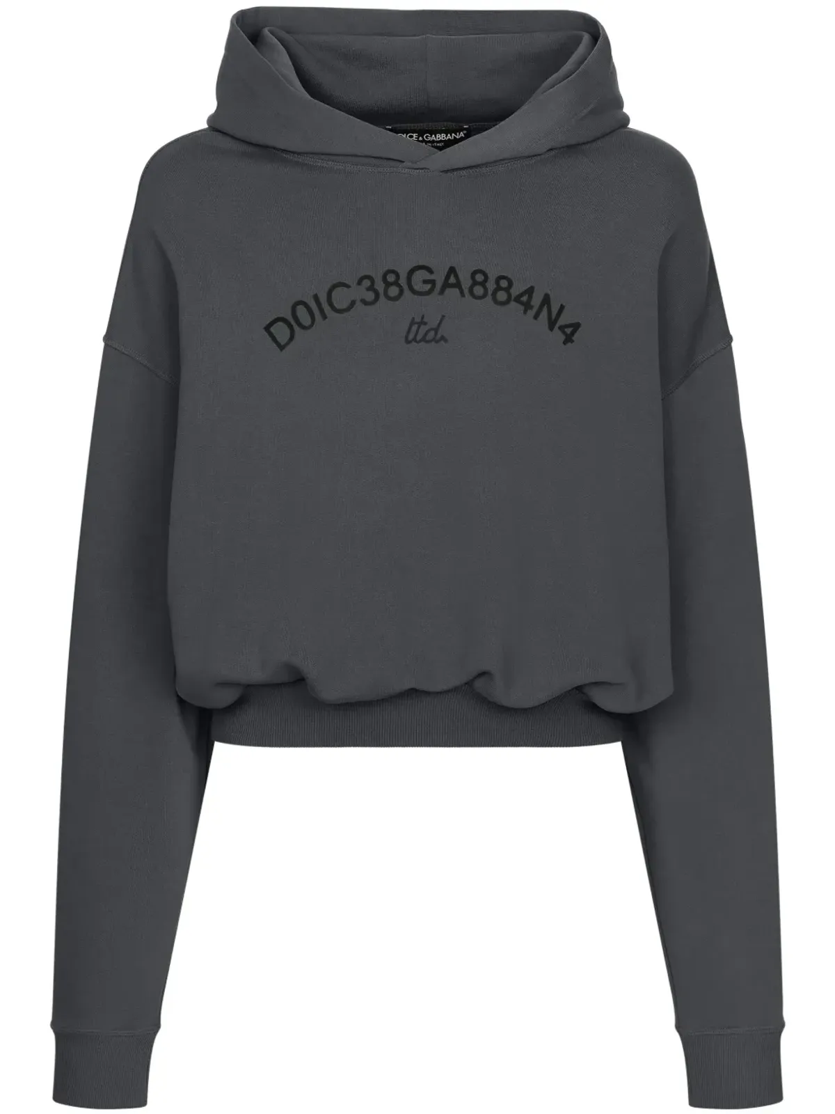 Dolce & Gabbana ロゴプリント コットン パーカー - グレー - 画像1