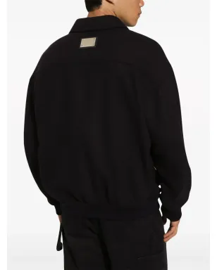 Dolce & Gabbana ロゴプレート ジップアップ ボンバー ジャケット - ブルー - サムネイル5