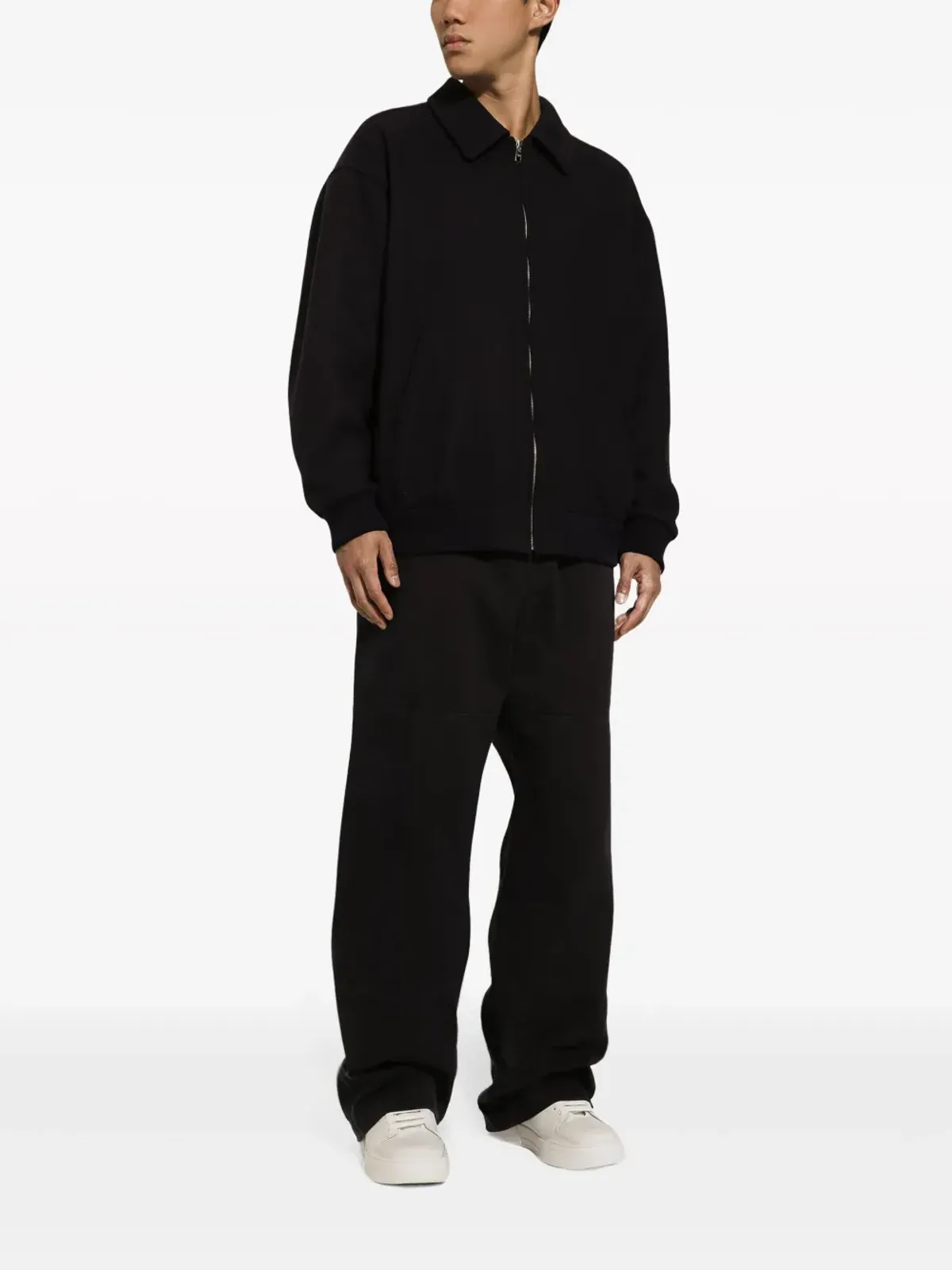 Dolce & Gabbana ロゴプレート ジップアップ ボンバー ジャケット - ブルー - 画像3