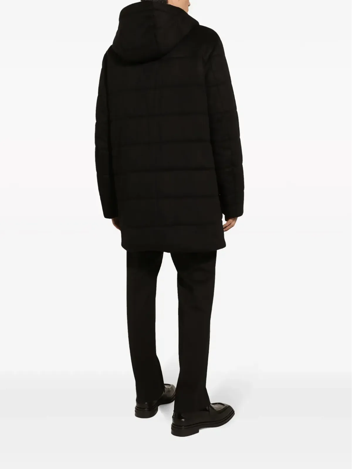 Dolce & Gabbana キルテッドカシミヤ シングルブレストコート ブラック - 画像4