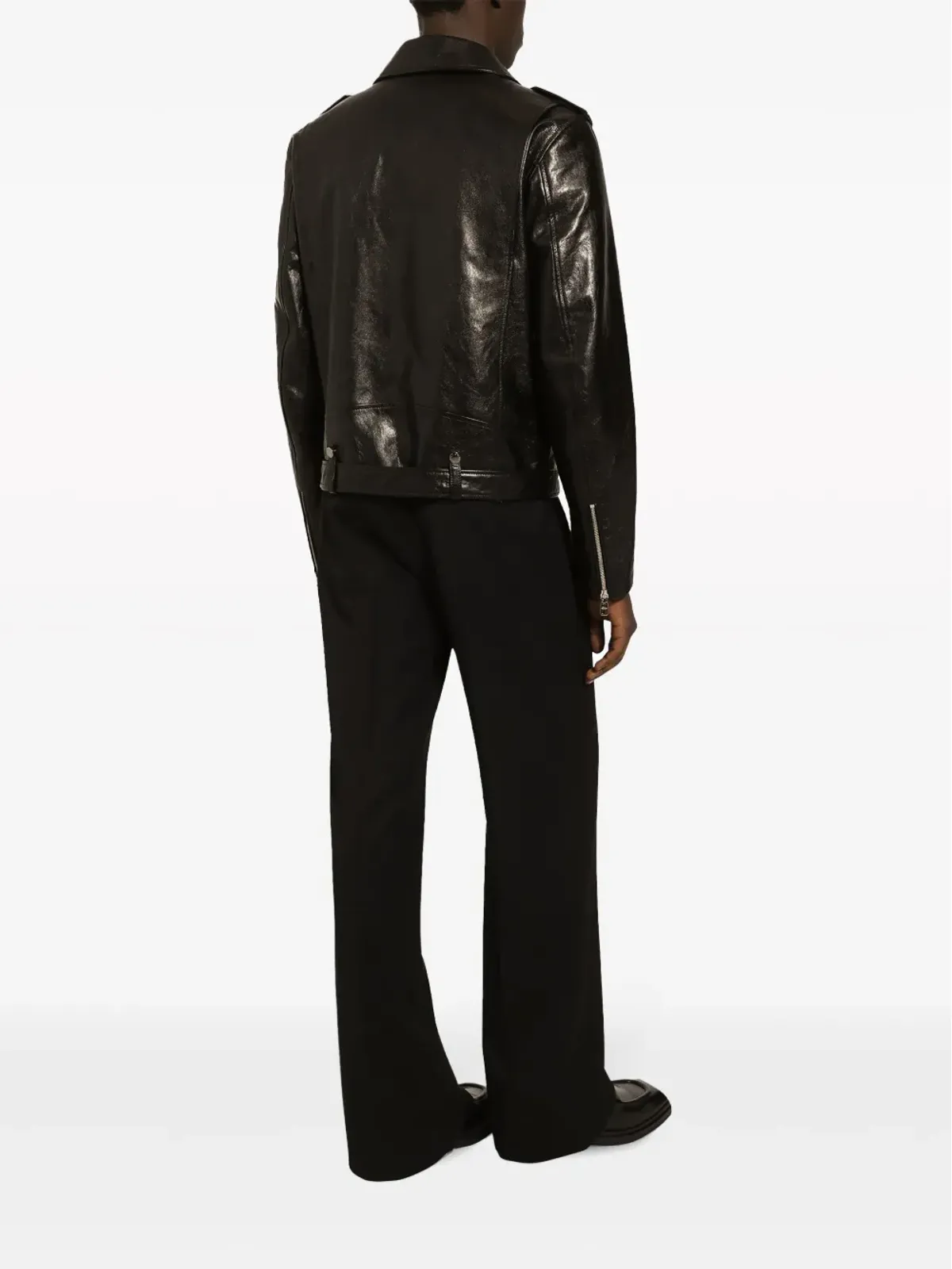 Dolce & Gabbana グレインドレザー バイカージャケット - 画像4