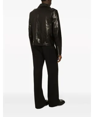 Dolce & Gabbana グレインドレザー バイカージャケット - サムネイル4