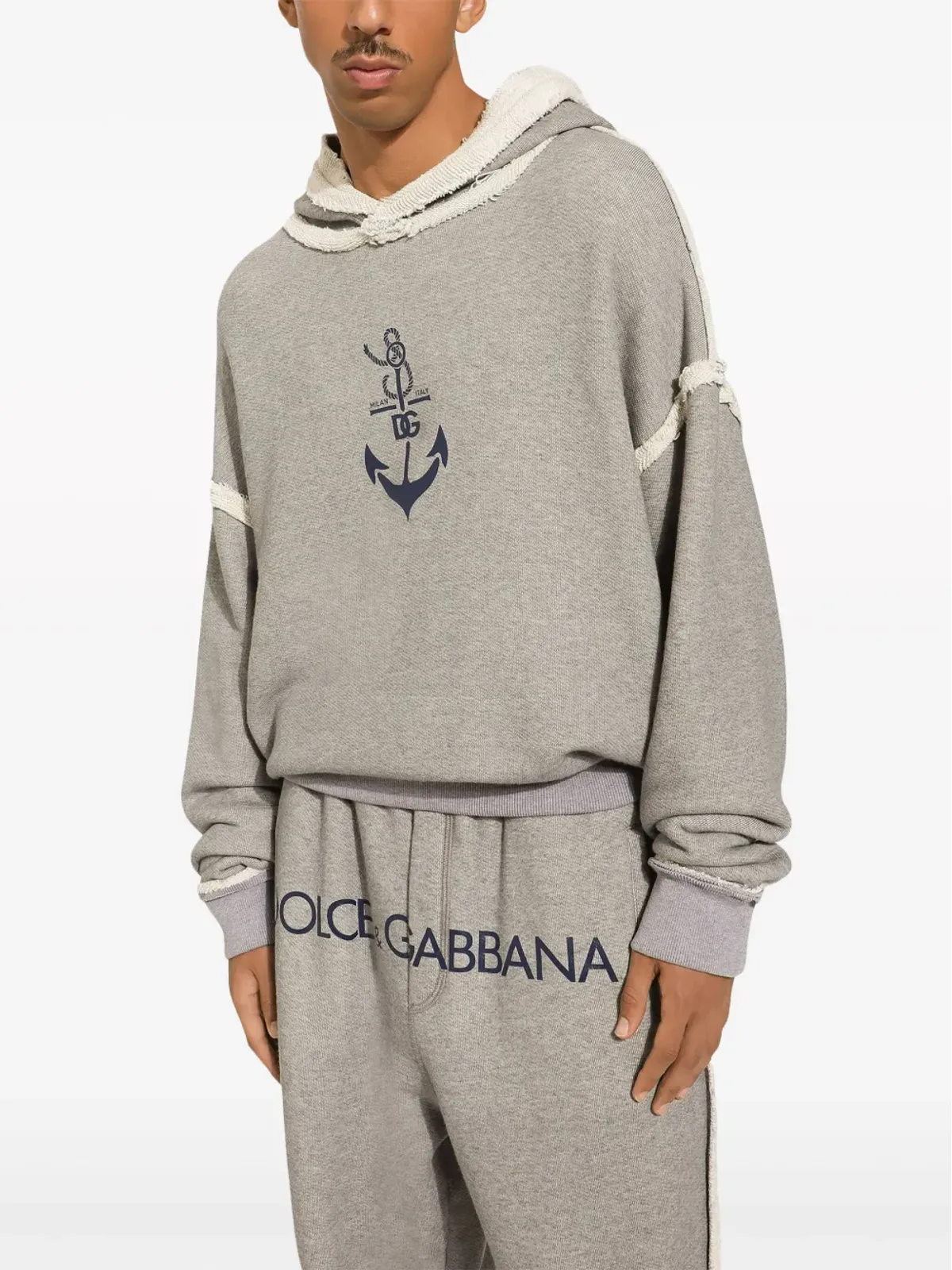 Dolce & Gabbana ロゴプリント コントラストトリム フーディー - 画像5