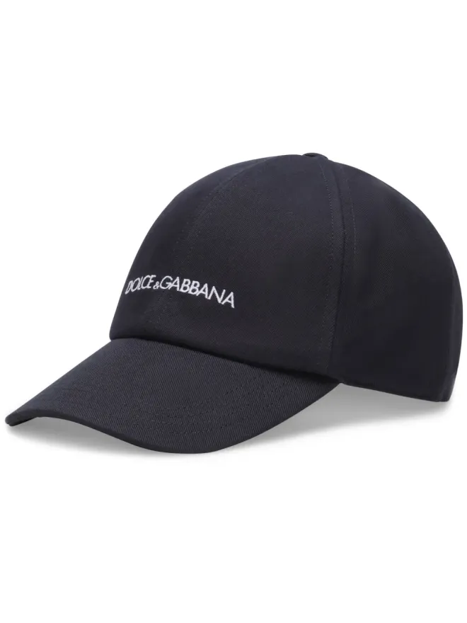 Dolce & Gabbana Dolce & Gabbana ロゴ刺繍入りコットンベースボールキャップ - ブルーの商品画像