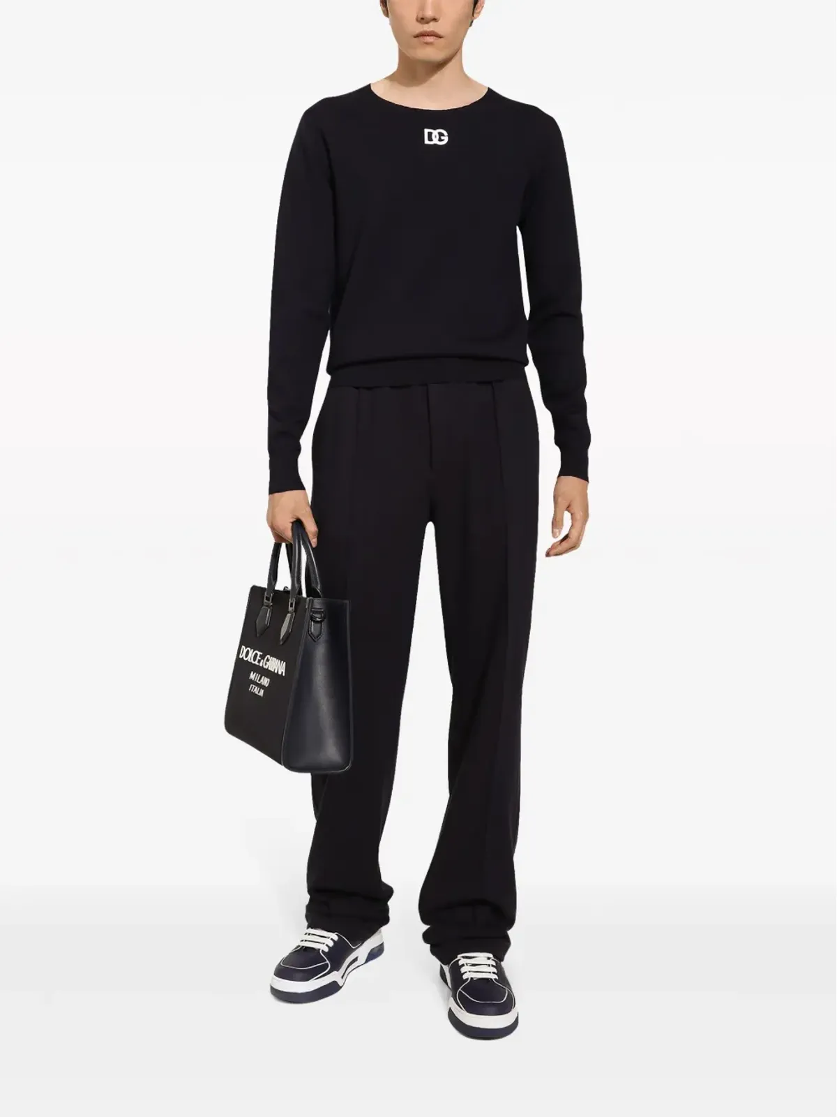 Dolce & Gabbana プレスド加工のドローストリングウエスト トラックパンツ - ブルー - 画像2