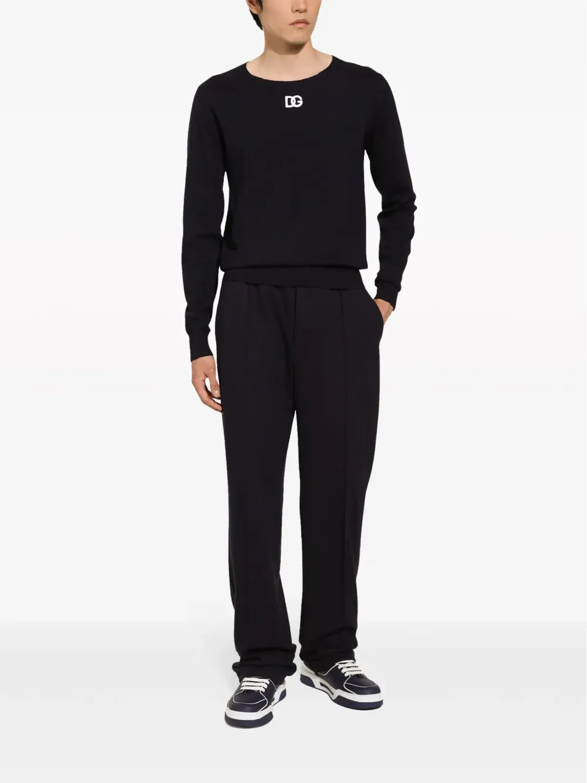 Dolce & Gabbana プレスド加工のドローストリングウエスト トラックパンツ - ブルー - 画像3