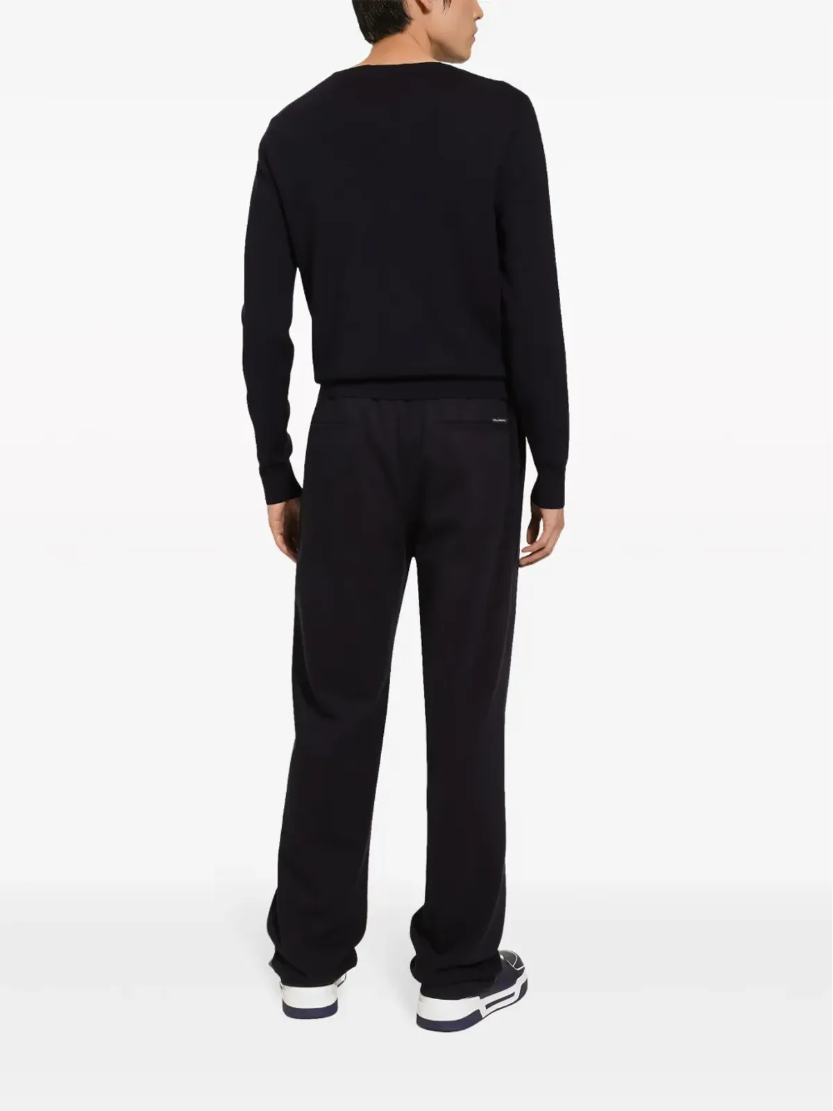 Dolce & Gabbana プレスド加工のドローストリングウエスト トラックパンツ - ブルー - 画像4
