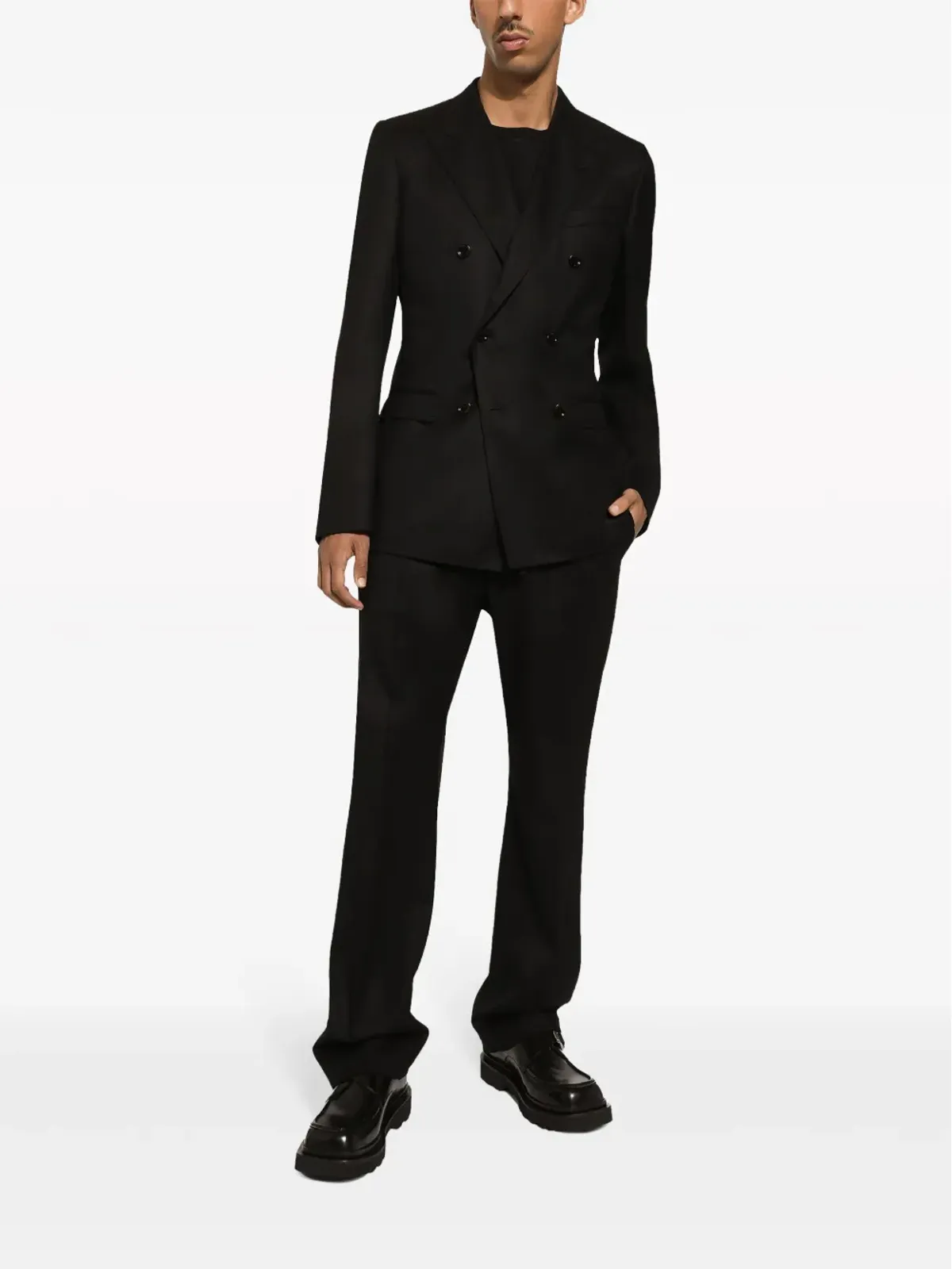 Dolce & Gabbana テーラード ウール トラックパンツ - ブラック - 画像2