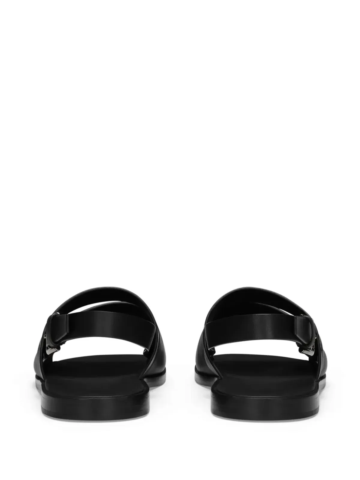Dolce & Gabbana ロゴエンボス レザースライド - ブラック - 画像3