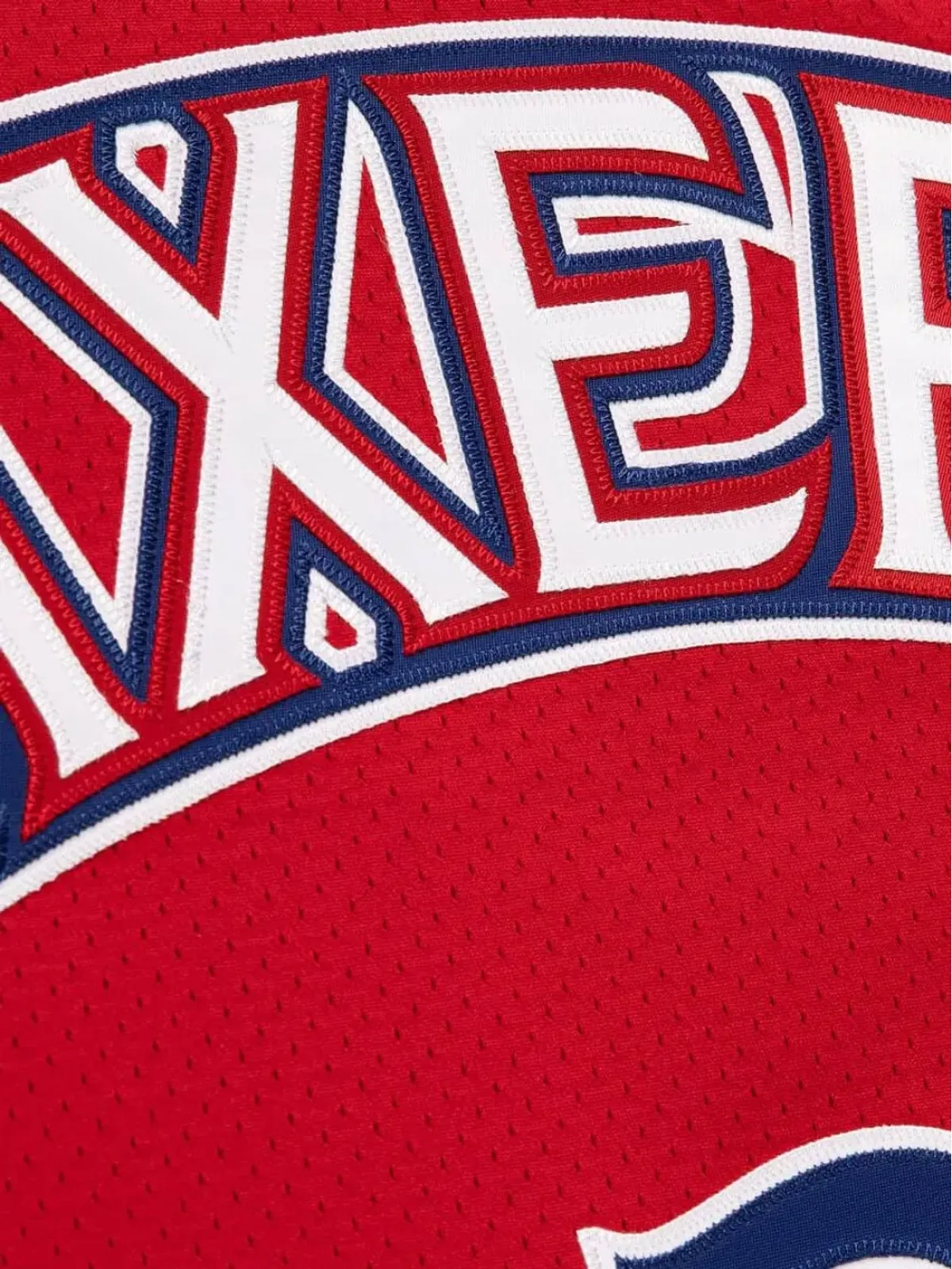 Mitchell & Ness NBA Philadelphia 76ers 96 Allen Iverson アンオーセンティック ジャージ - Red - 画像3
