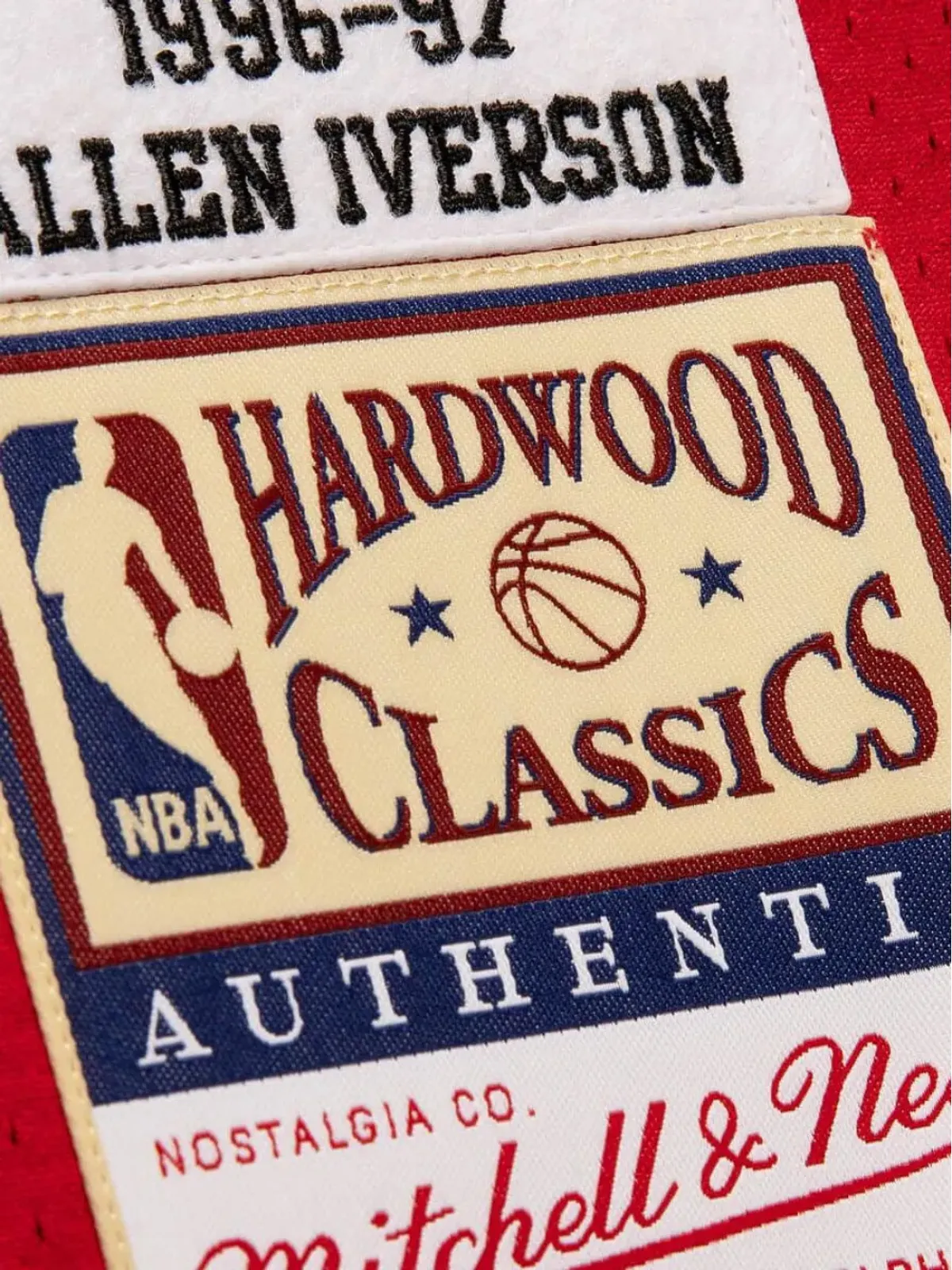 Mitchell & Ness NBA Philadelphia 76ers 96 Allen Iverson アンオーセンティック ジャージ - Red - 画像4