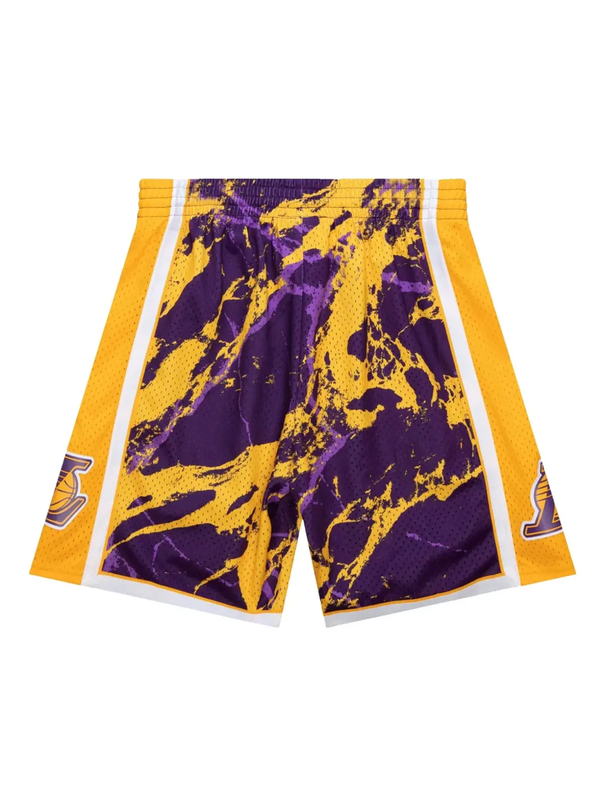 Mitchell & Ness NBA LA Lakers 2009 Team Marble Swingman ショーツ パープル - 画像2