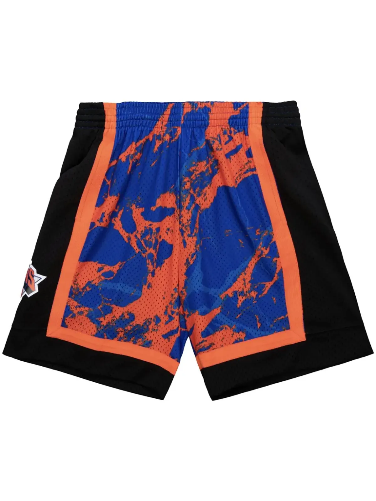 Mitchell & Ness NY Knicks 1996 チーム Marble バスケットボールショーツ - ブルー - 画像1