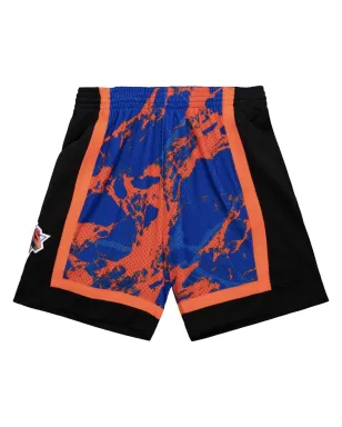 Mitchell & Ness NY Knicks 1996 チーム Marble バスケットボールショーツ - ブルー - サムネイル1