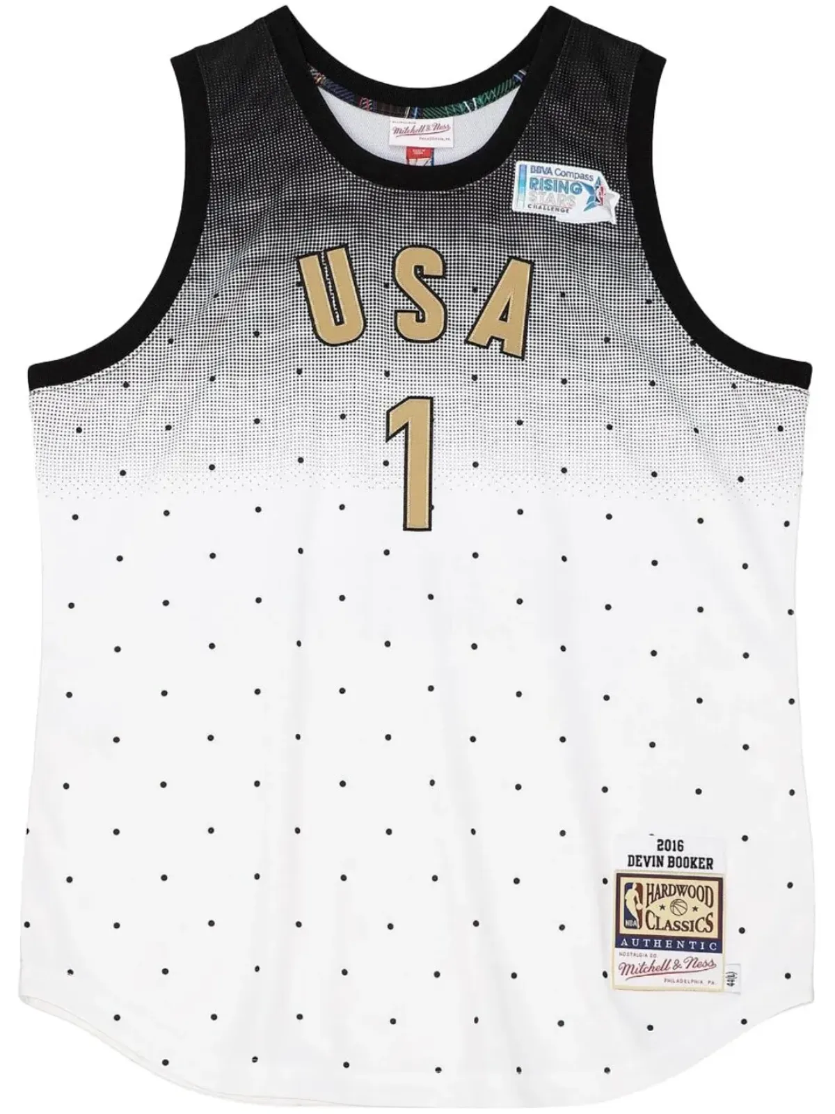 Mitchell & Ness USA ジャージー ベストトップ - White - 画像1