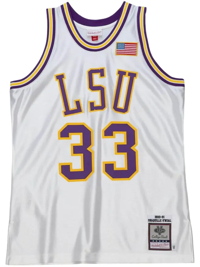 Mitchell & Ness Mitchell & Ness LSU Tigers 1990 Shaquille O'Neal NCAA ジャージ - Whiteの商品画像