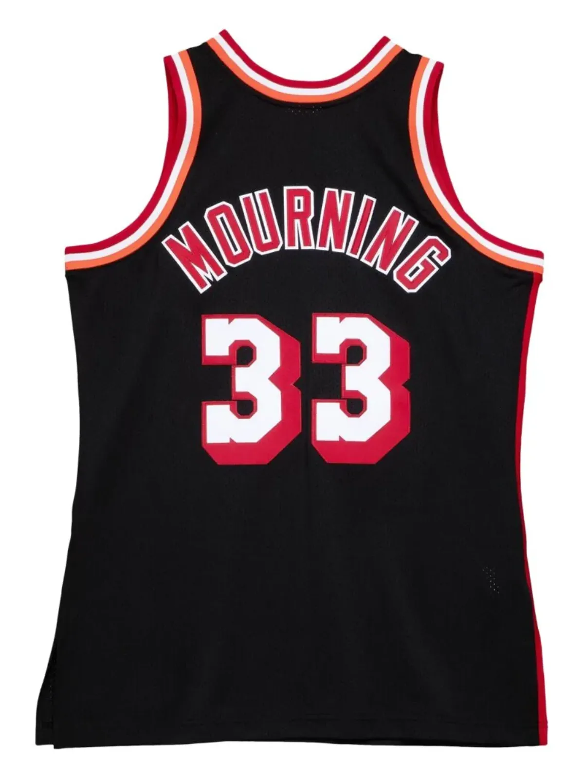 Mitchell & Ness NBA Miami Heat 96 アロンゾ・モーニング 公式ジャージ ブラック - 画像2