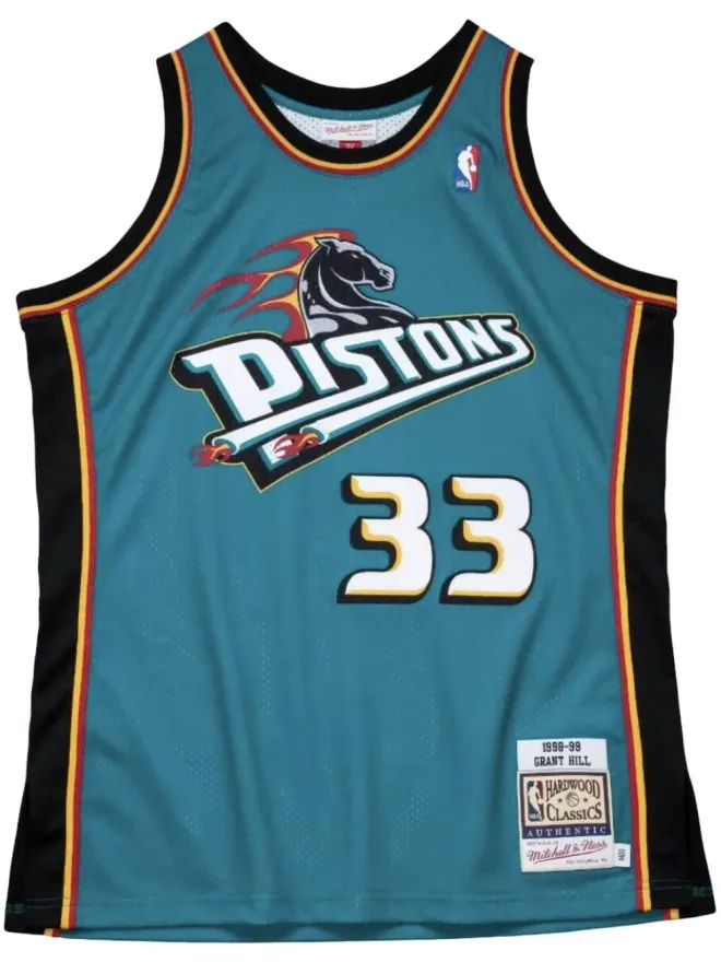 Mitchell & Ness Mitchell & Ness デトロイト・ピストンズ 98 Grant Hill Authentic Road ジャージー ベストトップ - ブルーの商品画像