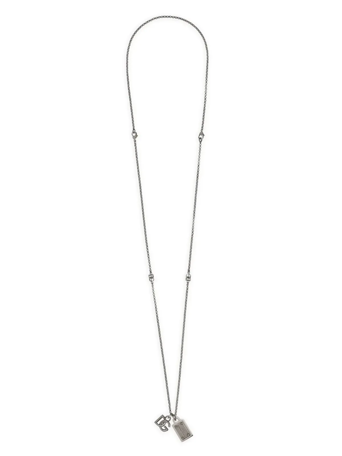Dolce & Gabbana ロゴプレート ドッグタグ ネックレス - Silver - 画像1