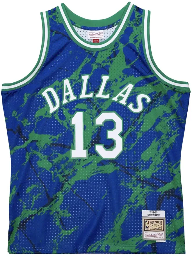 Mitchell & Ness Mitchell & Ness NBA Dallas Mavericks 1998 Steve Nash バスケットボールジャージ ブルーの商品画像