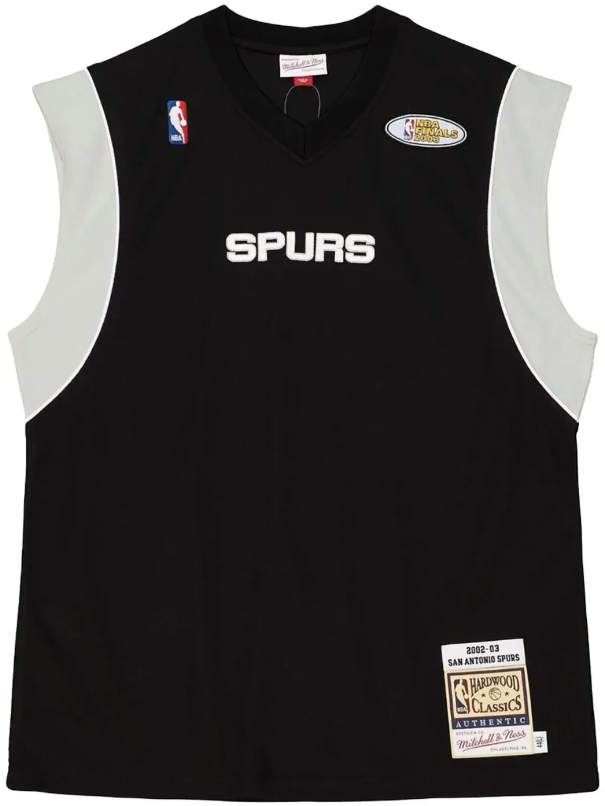 Mitchell & Ness サンアントニオ・スパーズ 2002 Shooting shirt - ブラック - 画像1