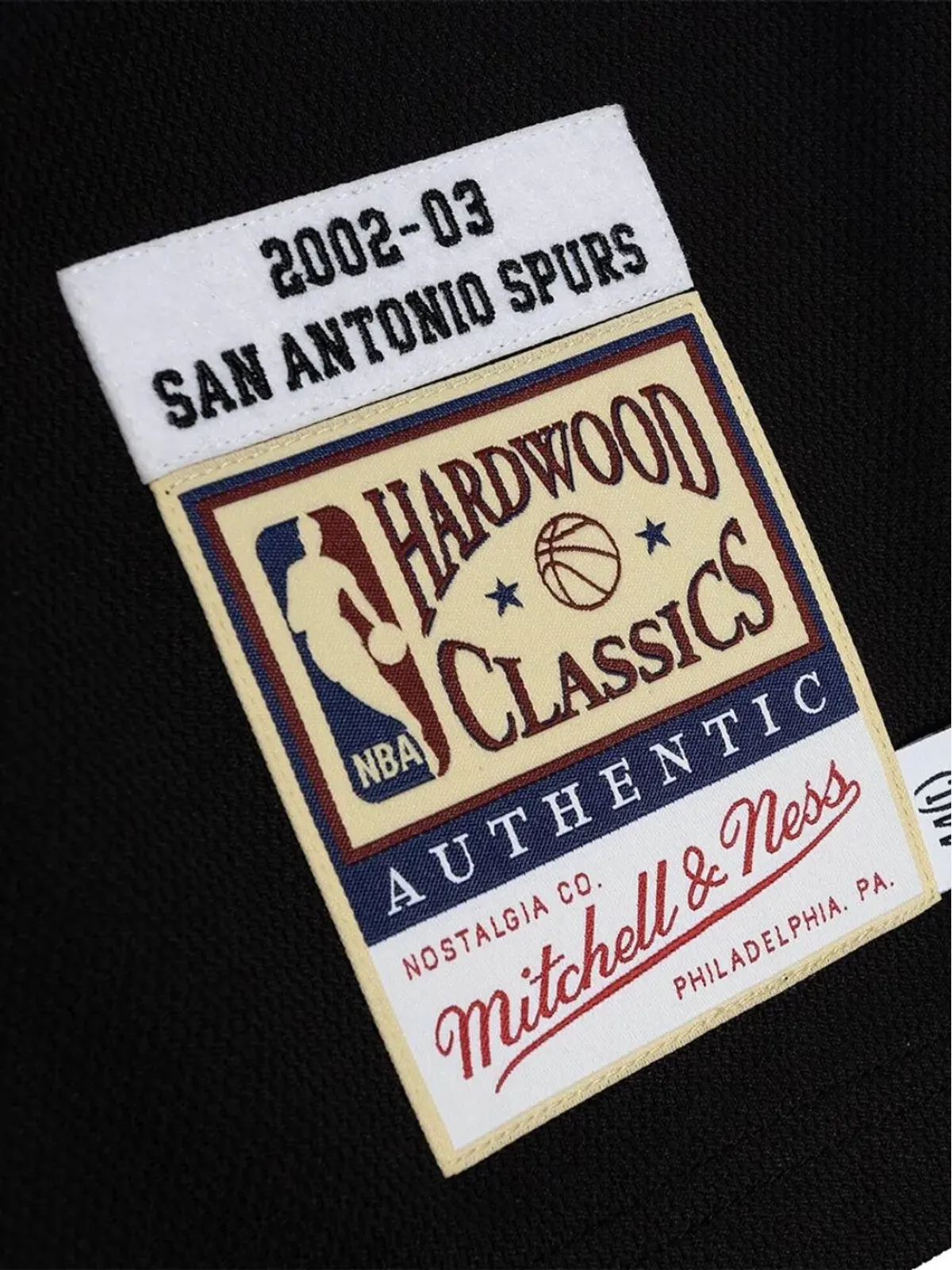 Mitchell & Ness サンアントニオ・スパーズ 2002 Shooting shirt - ブラック - 画像3