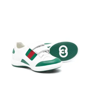 Gucci Kids ウェブトリム・タッチストラップスニーカー - サムネイル2