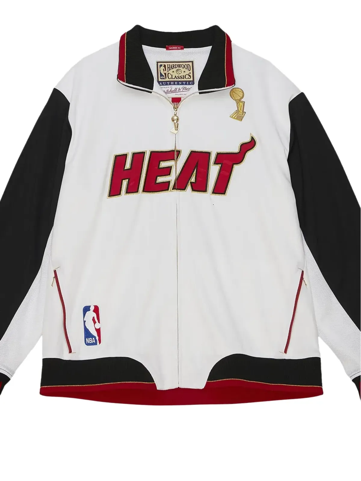 Mitchell & Ness NBA Miami Heat チャンピオンシップ ジャケット（ホワイト） - 画像2