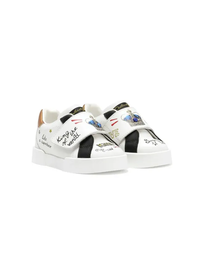 Dolce & Gabbana Kids Dolce & Gabbana Kids プリント Portofino スニーカー - ホワイトの商品画像