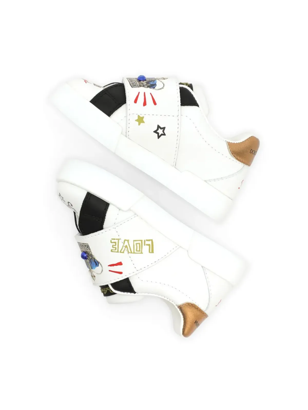 Dolce & Gabbana Kids プリント Portofino スニーカー - ホワイト - 画像5