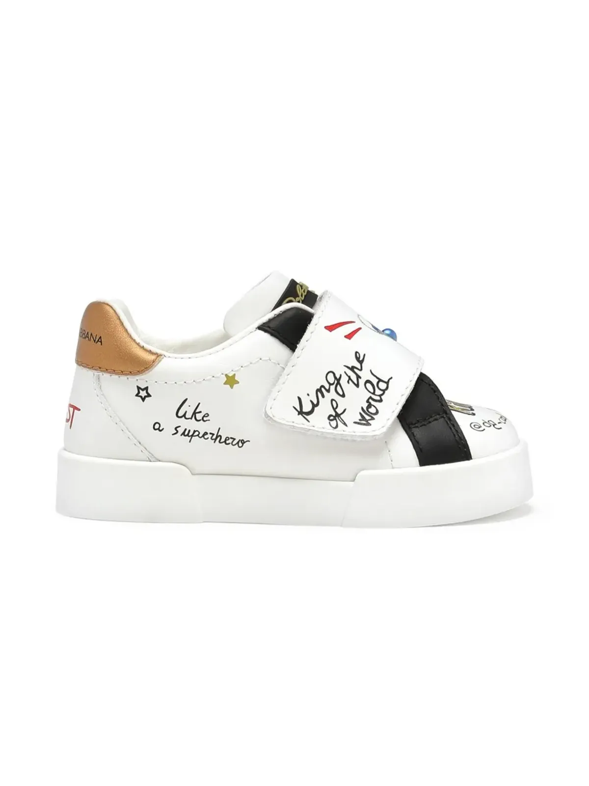 Dolce & Gabbana Kids プリント Portofino スニーカー - ホワイト - 画像2