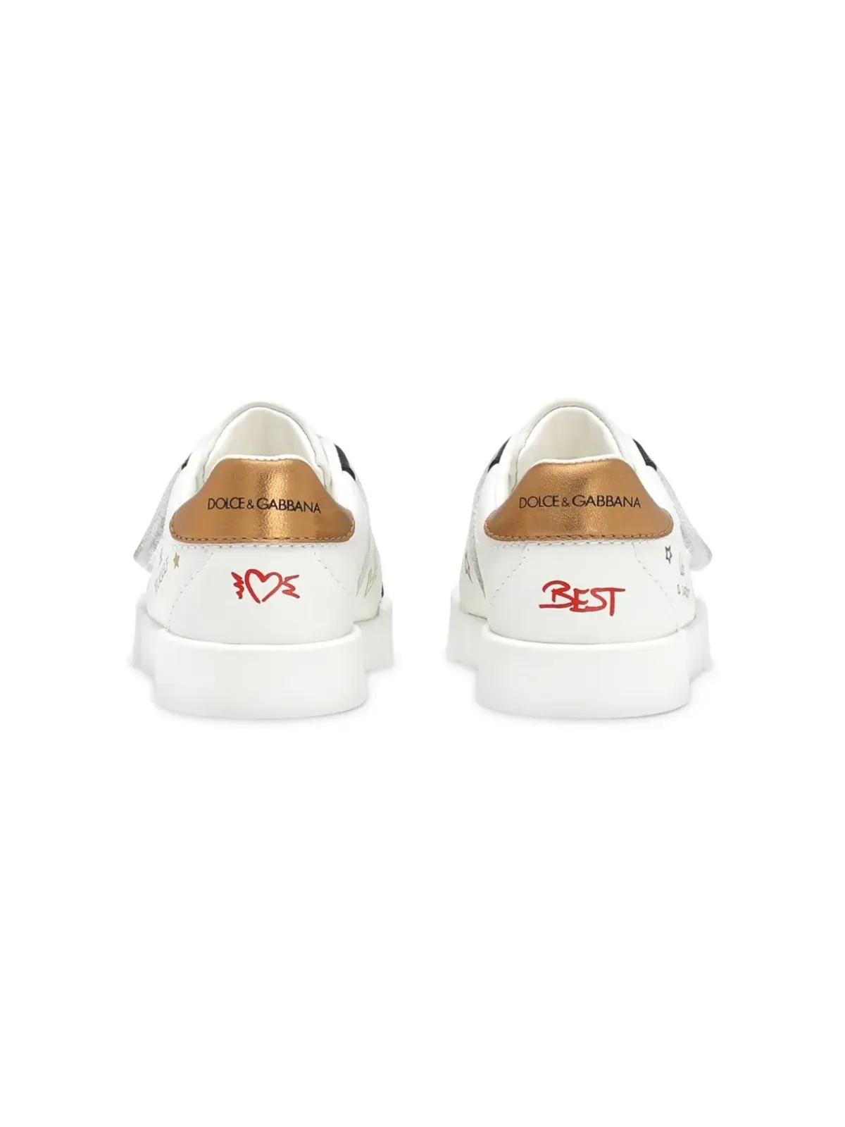 Dolce & Gabbana Kids プリント Portofino スニーカー - ホワイト - 画像3