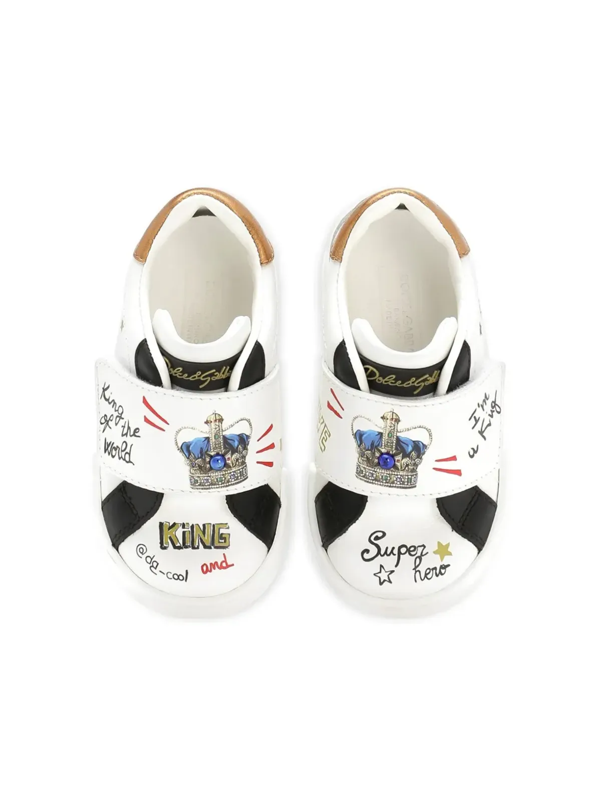 Dolce & Gabbana Kids プリント Portofino スニーカー - ホワイト - 画像4